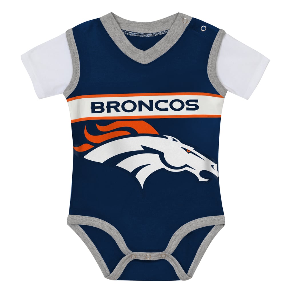  Denver Broncos Outerstuff Infant Two-Piece Jersey Bodysuit & Pants Set - Navy/Heather Gray
